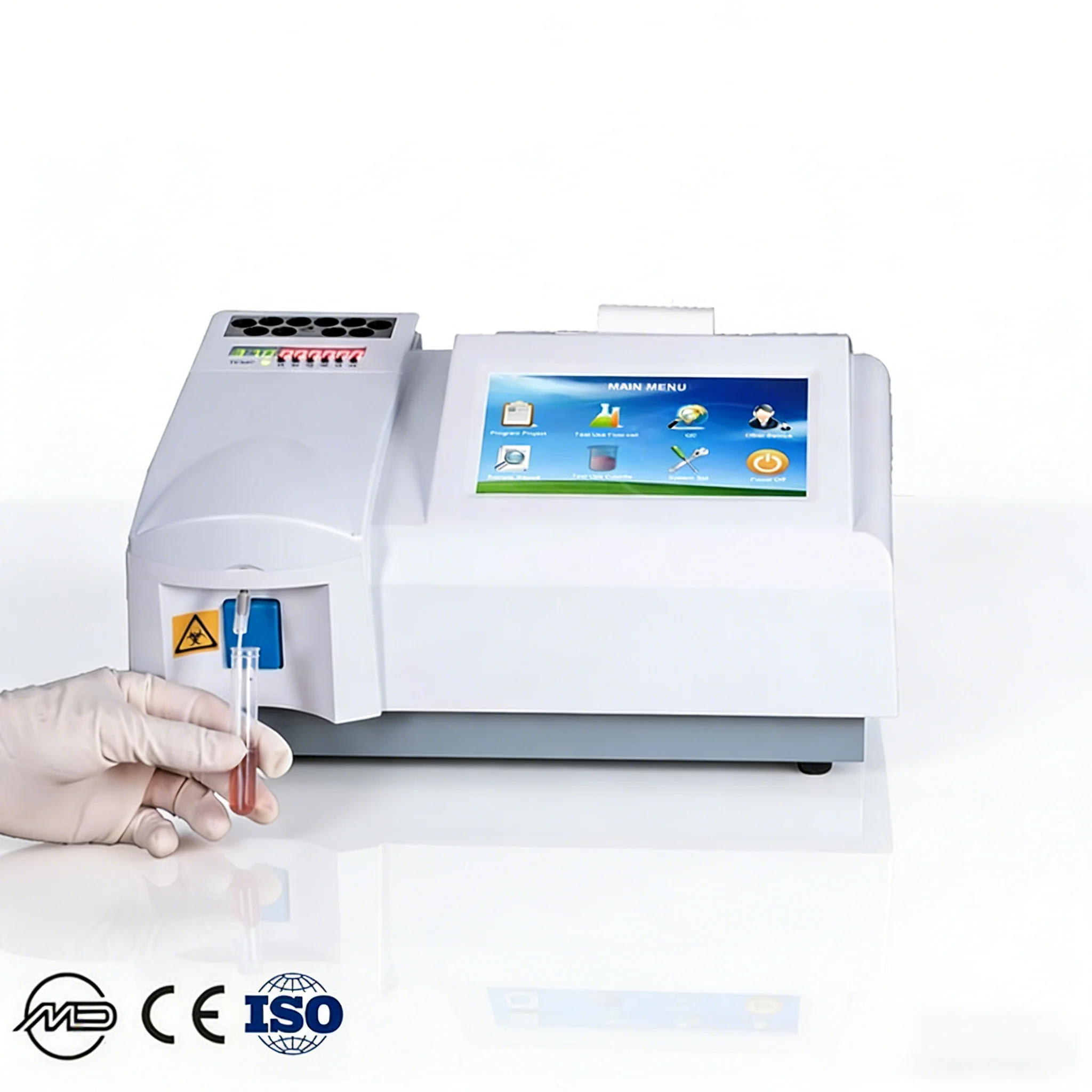 

OEM Clinical Laboratory Analysis Device 7 Inch Color LCD Touch Screen Semi-auto Chemistry Analyzer Incubators Timers JUSTOP