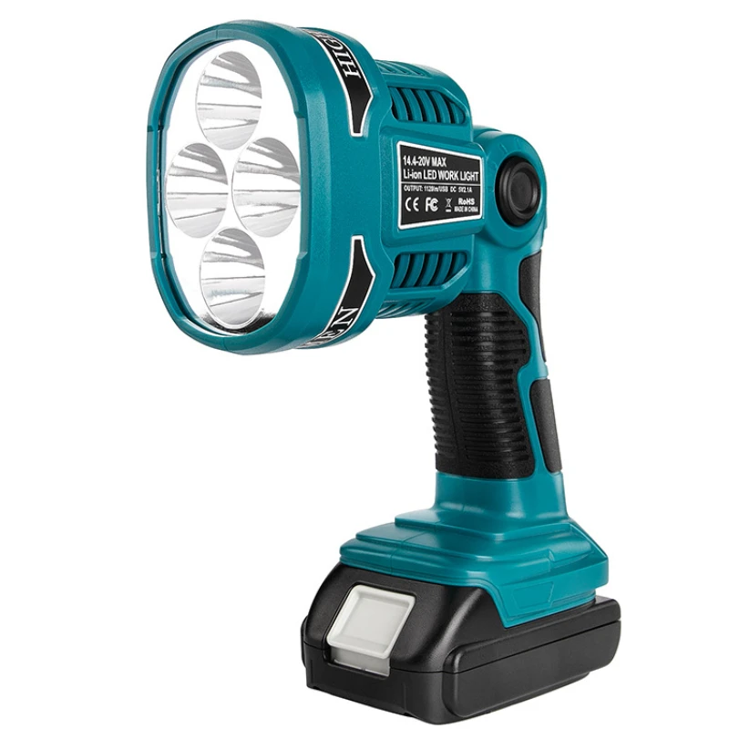 For Makita Lamp 3W/12W Working Lamp For Makita Li-ion Battery 18V Power Tool Battery LED Light With USB Portable Flashlight