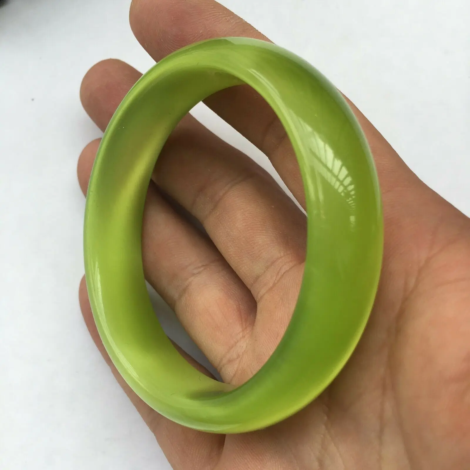 Natural Jadeite Color Hand Carved Round Jade Bracelet Fashion Jewelry Women's Jade Bracelet Women Men Charm Bracelets view 6