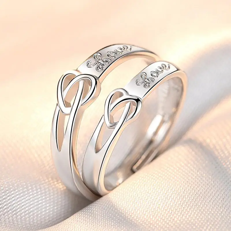 2pcs Couple Rings Sparkly Zircon For Women And Men Superior Luxury Wedding Jewelry Anniversary Gift