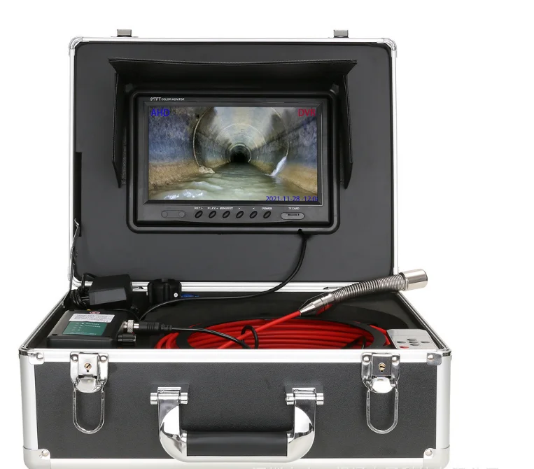 9 Inch High-definition AHD 1080P 23mm Probe IP68 145 FOV Auto Focus Pipe Endoscopic Camera Sewer Breakage Locating Plugging