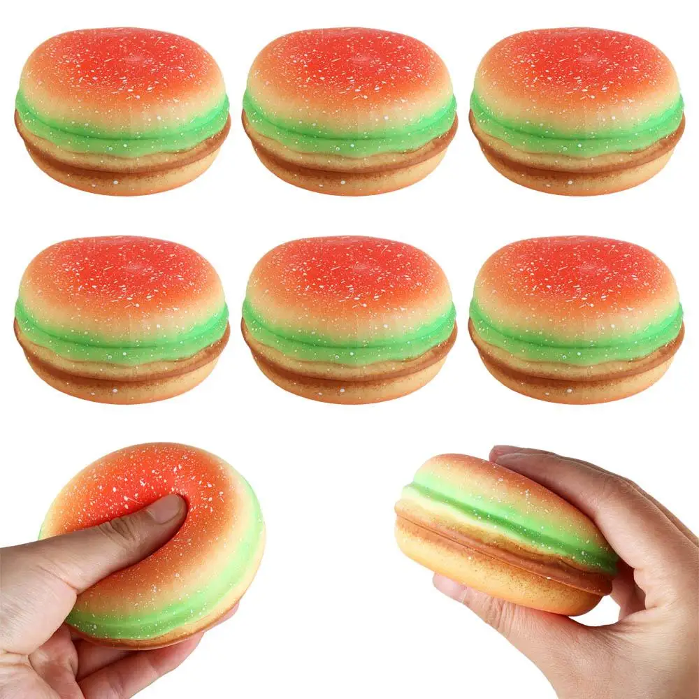 Nieuwigheid Ijs Hamburger Knijp Speelgoed Zintuiglijk Speelgoed Siliconen Simulatie Voedsel Fidget Speelgoed TPR 3D Pinch Decompressie Speelgoed Kinderen