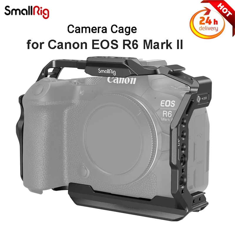 

SmallRig Camera Cage For Canon EOS R6 Mark II ,L-Bracket For Canon EOS R6 Mark II,R5,R5C,R6 L-Shape Mount Plate Quick Release