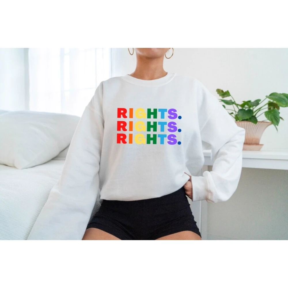 Rechte Sweatshirt Stolz Pullover übergroße Lesben Homosexuell Shirt Kokette ästhetische trend ige Pullover Top Harajuku Mode Komfort T-Shirt