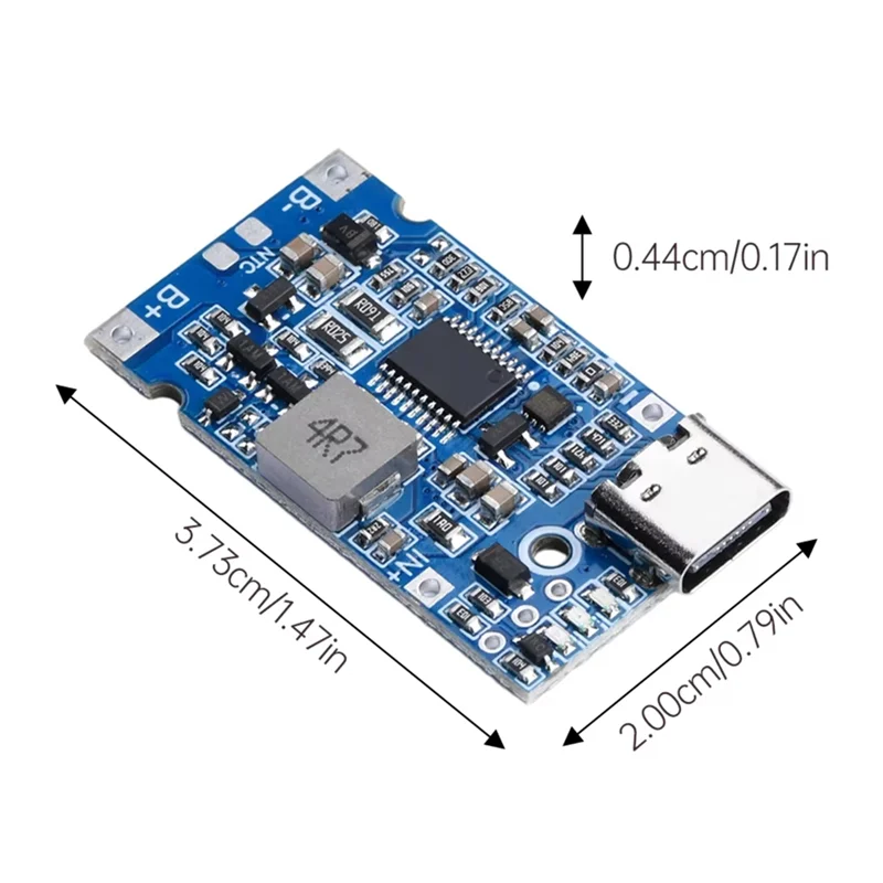 ABCL Type-C USB 2S 3S 4S BMS 4.5V-15V 18W 2A Lithium Battery Charging Module Support QC Fast Charge Temperature Protection 2S