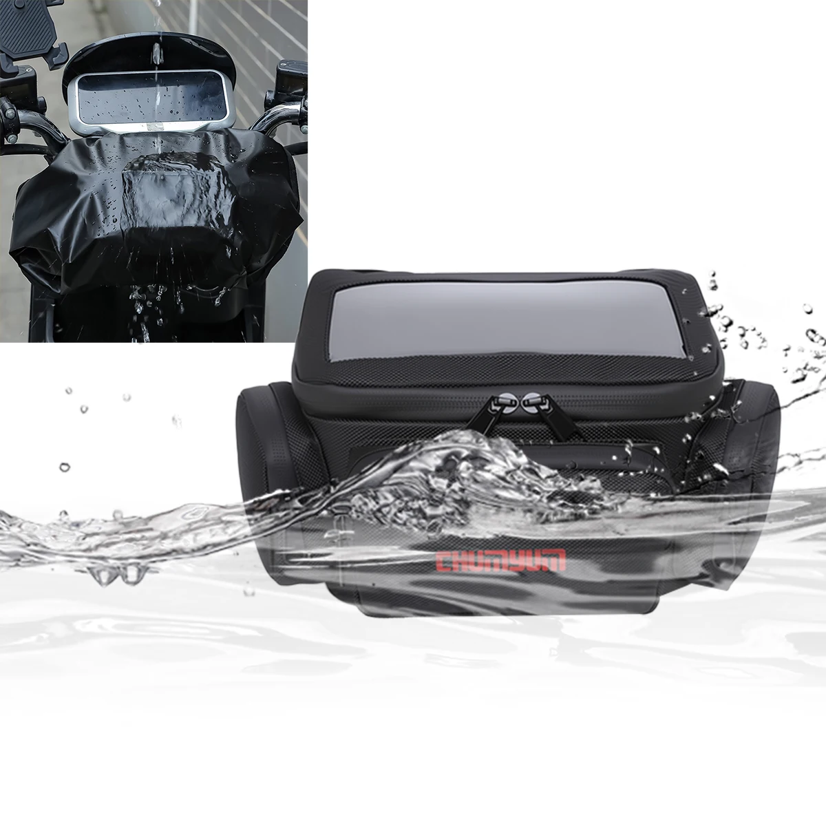 

Front Motorcycle Bag Touch Screen Waterproof Cycling Navigation Handlebar Storage Waist Bag For Vespa 150 TMAX 530 560 GTS250