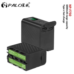 NP-F750 NP-F770 NPF750 Battery with Type C Port for Sony F750 NP F770  CCD-TRV58 V1J Z1  CCD-TR200 6000mAh NP F960 F970 Battery