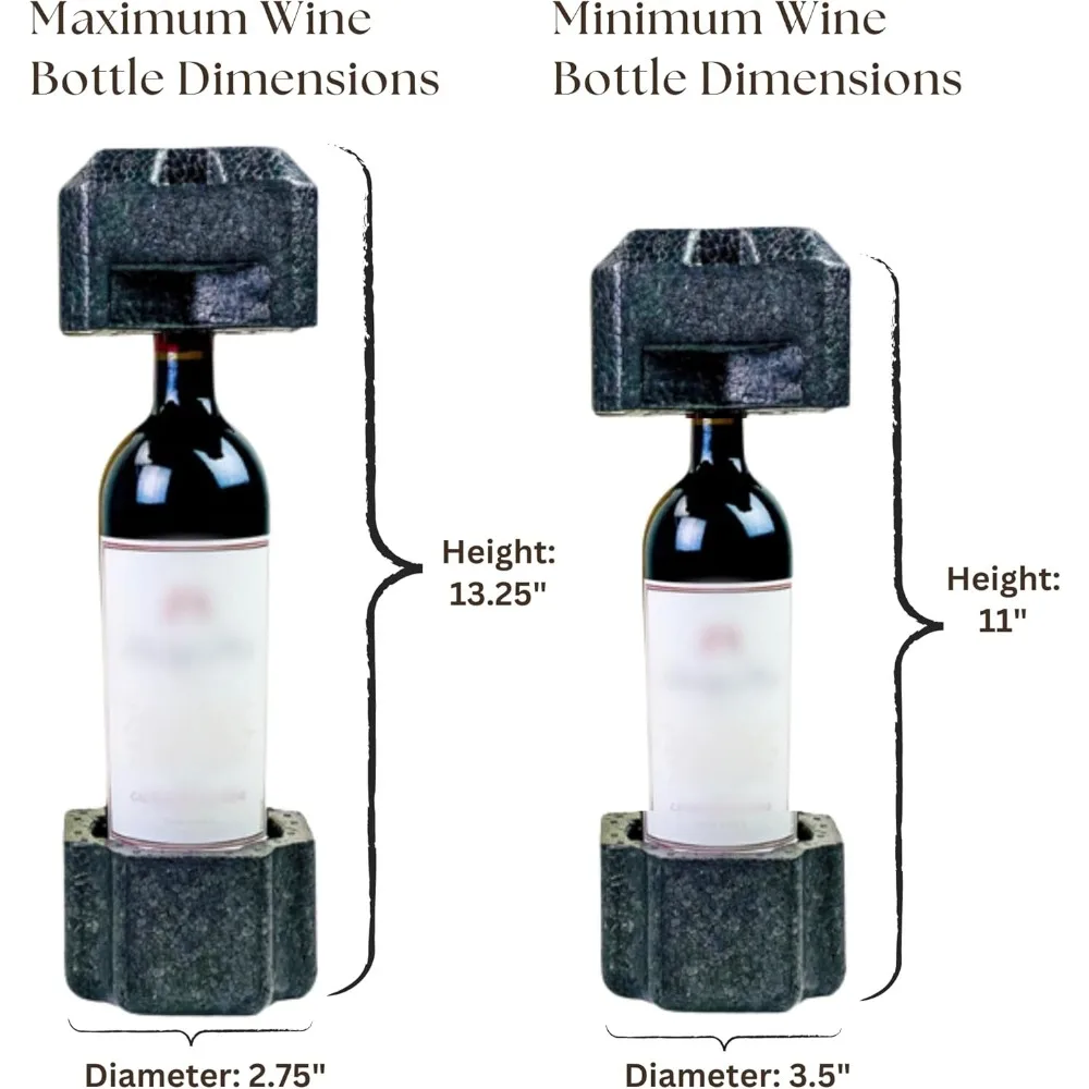 صناديق شحن النبيذ الثلاثية الصديقة للبيئة - 4 عبوات مع رغوة البولي ايثيلين المعاد تدويرها - عبوة واقية الكل في واحد #3