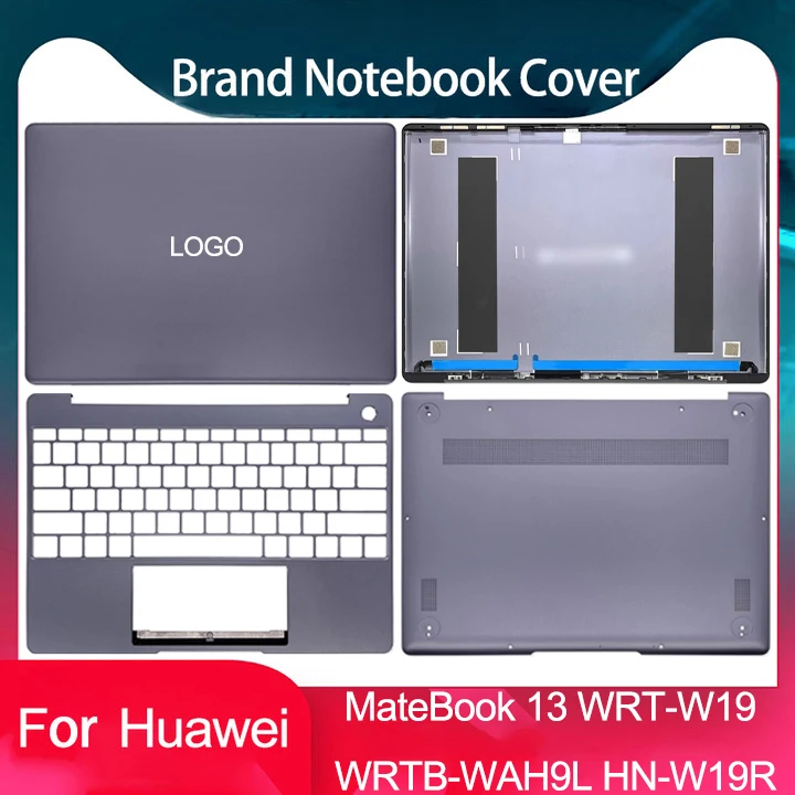 

Новинка для MateBook 13 WRT-W19 W29 WRT-W09 HN-W19R WRTB-WAH9L, задняя крышка ЖК-дисплея, упор для рук, верхняя часть корпуса, нижняя нижняя крышка, серая