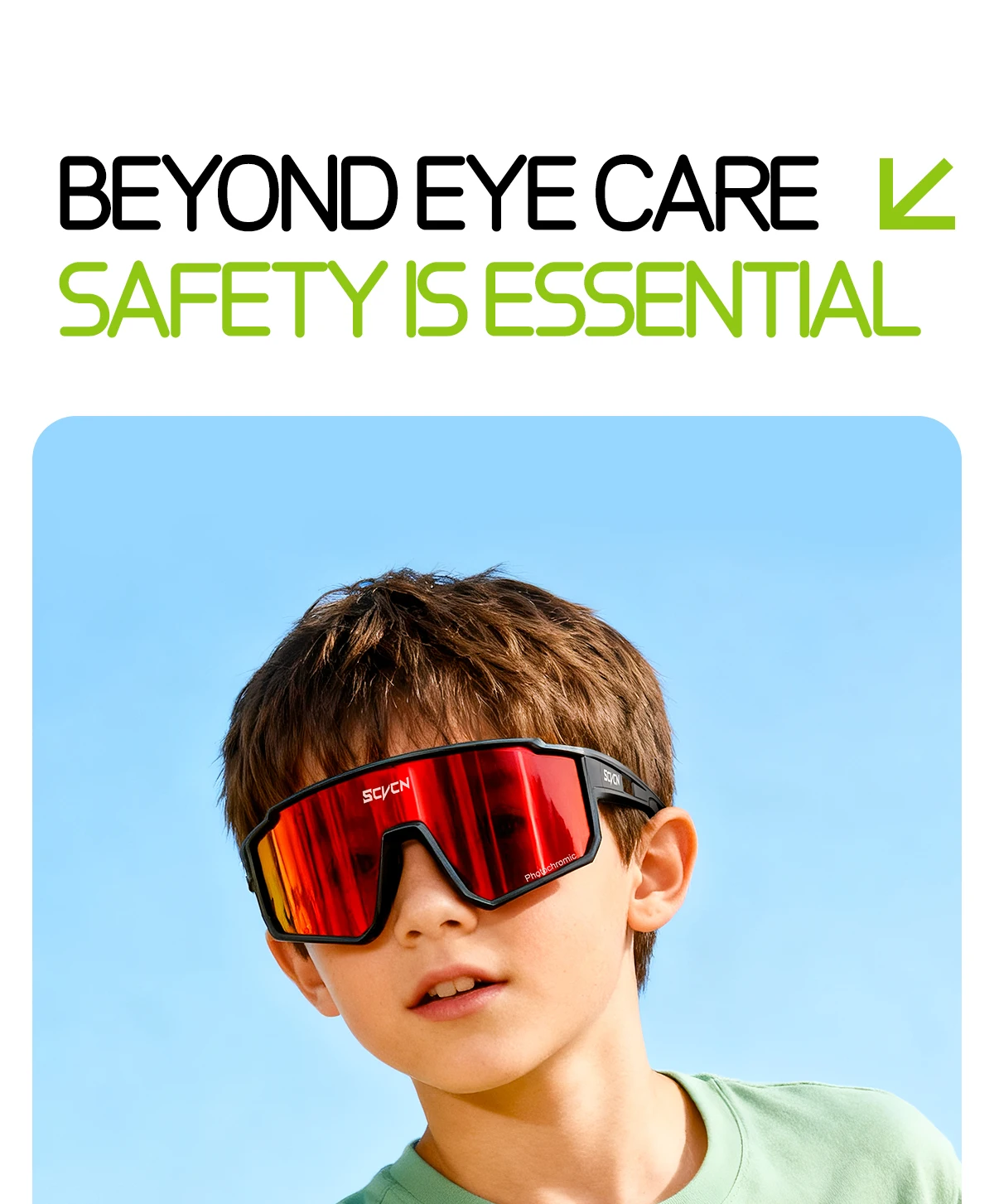 SCVCN Neue Photochrome Kinder Radfahren Gläser Teenager UV400 Brillen Outdoor Sport Sonnenbrille Junge Mädchen Rennräder Radfahren – Detail 10