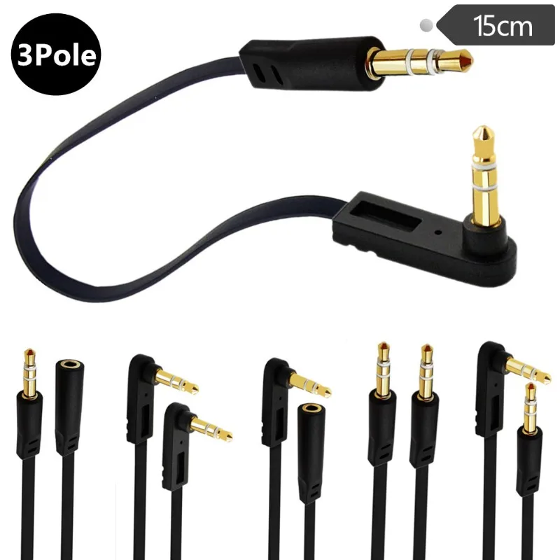 High Elastic Flat Computer Projection Notebook TV Output Power Amplifier Speaker 3.5 Male and Female Curved Audio Extension