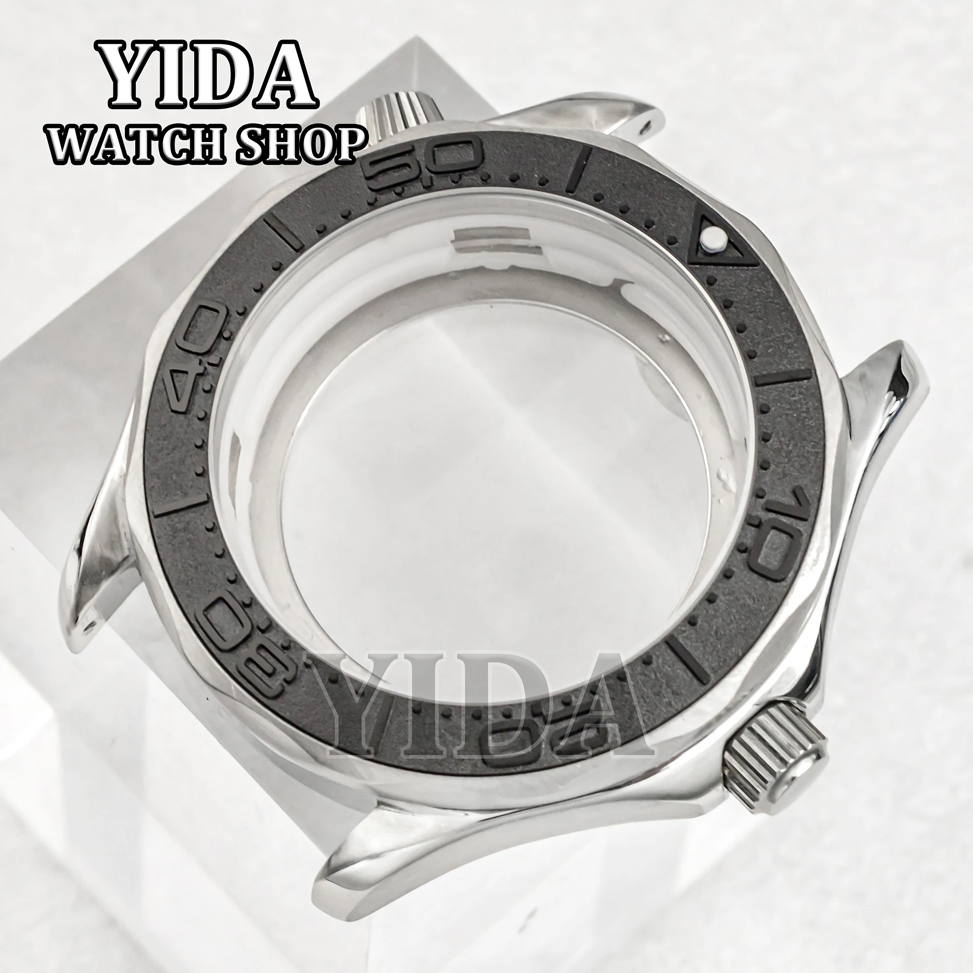 41mm Watch Case 316L Stainless Steel 10ATM Water Resistance Sapphire Crystal For Seamaster 300 NH35 Automatic Movement MOD Parts