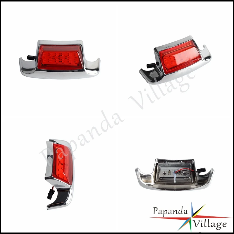 For Harley Heritage Softail Road King Electra Glide 80-13 Motorcycle LED Front Fender Tip Light Rear Mudguard Tips Lamp Blinker image 4