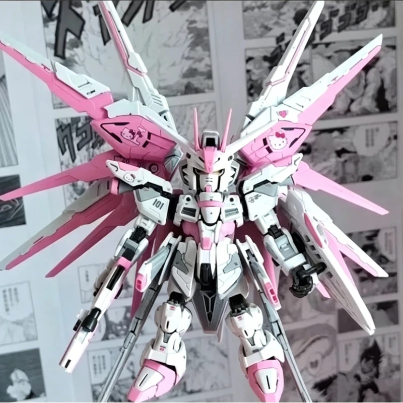 

Коллекционная модель GaoGao MGSD The Fighter Base Limited Freedom Fighter розового цвета, сборный набор с подставкой и водными наклейками
