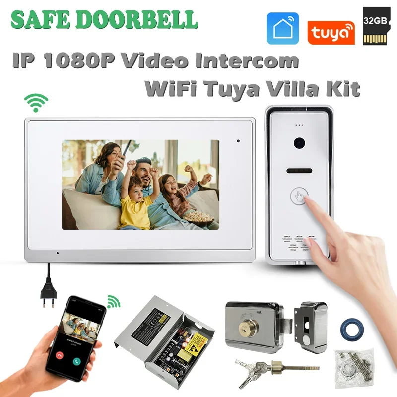 

Best Safe Doobell Home Intercom System Smart Indoor Station Wifi 7 inches HD Touchscreen Linx Video Door phone