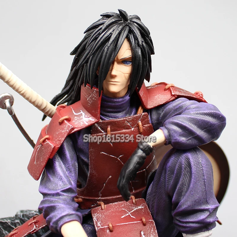 29cm Anime Naruto Figure GK Uchiha Madara Figures Shippuden Action Figurine Ninja Wars Statue Pvc Model Desktop Decoration Toys