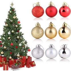 24pcs Christmas Balls Christmas Tree Decoration Christmas Tree Ornaments Hanging Ball Christmas Tree Accessories Home Decoration