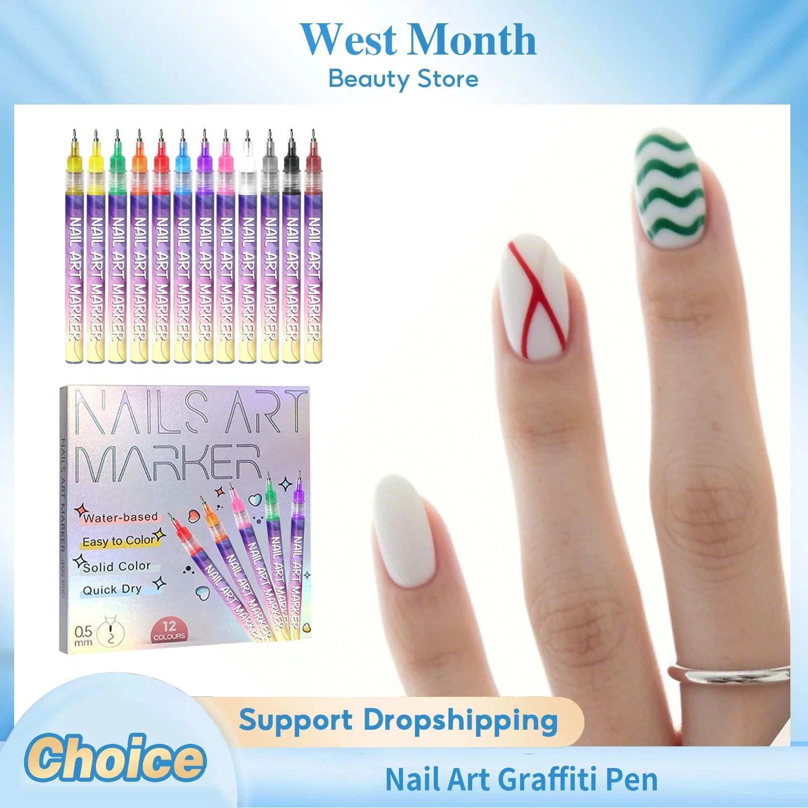 

12 шт./компл., ручка для дизайна ногтей, граффити, ручка для рисования ногтей, сильная цветная адгезия, точные линии, быстросохнущие, сделай сам, водонепроницаемые, для красоты, маникюрные инструменты