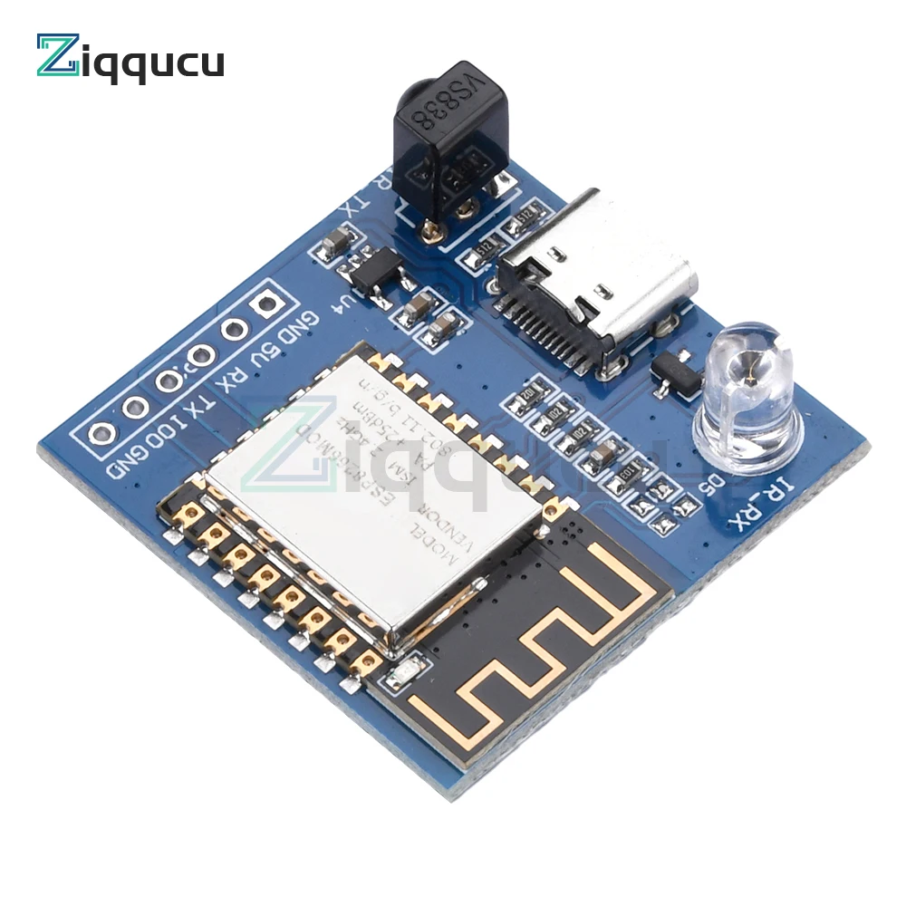 ESP8266 Infrared Emission And Reception NEC Command WIFI Transmission Module Development Board ESP-12F Module TYPE-C