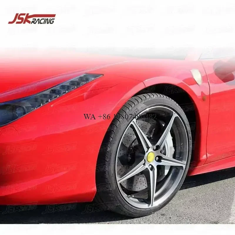 Wmwmnu Dry Carbon Fiber Front Fender for 458 Italia Spider 2011-2013 Car Body Kit Auto Parts Accessories Replacement