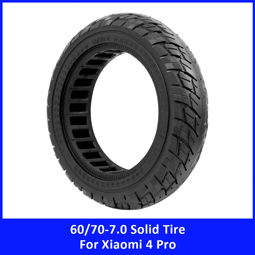 

10Inch Off-road Solid Tire for Xiaomi 4 Pro Electric Scooter Accessories 60/70-7.0 Rubber Explosion Proof Honeycomb Tyre Parts
