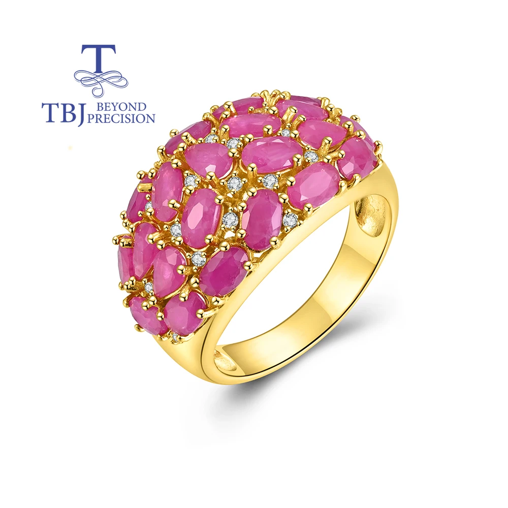 Natural Ruby Women's Ring 925 Sterling Silver Real Gemstones Fine Jewelry for Anniversary And Proposal Gifts