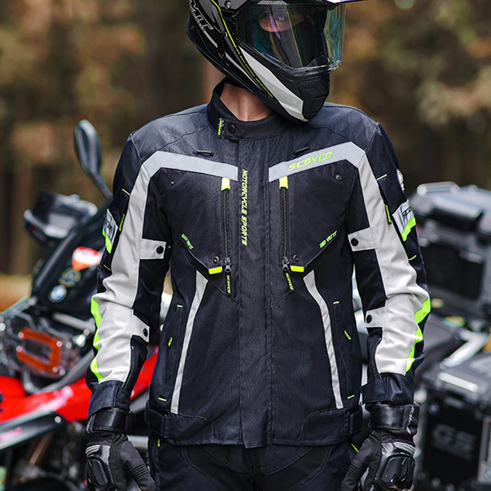 Motorcycle Riding Clothing Anti-Fall Motorcycle Wear Racing Clothing Autumn And Winter Waterproof Warm Jacket Cold Men