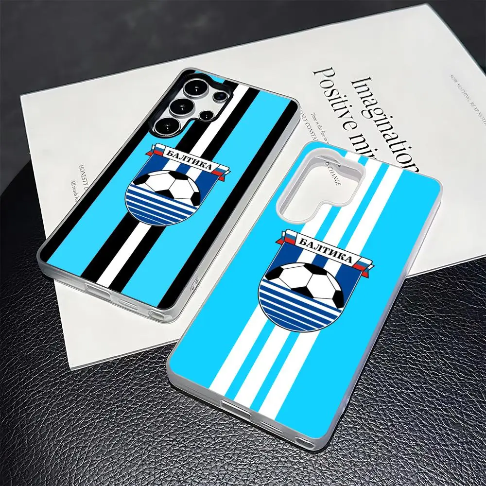 Russian FC Baltika Kaliningrad Phone Case for Samsung S26 S25 S24 S23 S22 S21 FE Plus Ultra Black 2-in-1 Jelly silicone case