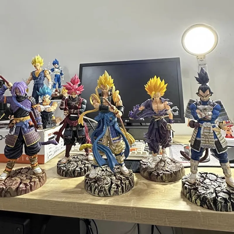 

34cm Gk Dragon Ball Z Anime Figure Samurai Son Goku Gohan Vegeta Figurine Super Saiyan Model Statue Doll Toys For Children Gift