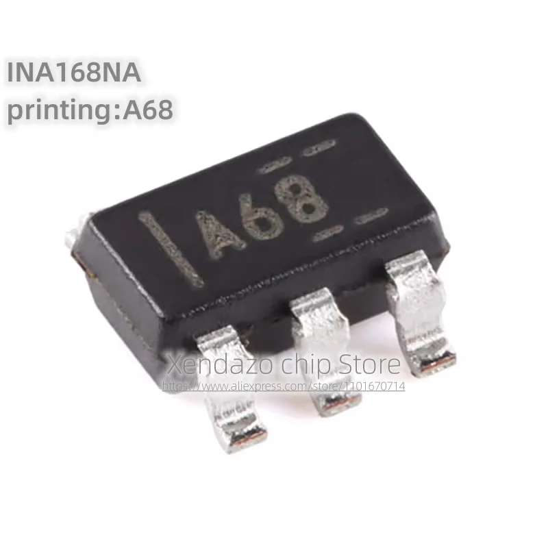 5pcs/lot INA168NA/3K INA168NA printing A68 SOT-23-5 package Original genuine Current sensing amplifier chip