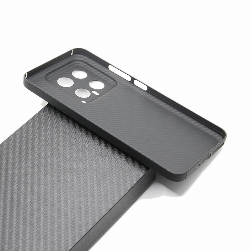 ZXKE True fiber Phone Case For Xiaomi 14 xiaomi14Pro Thin And Light Attributes 600D Aramid Fiber Strong Shell