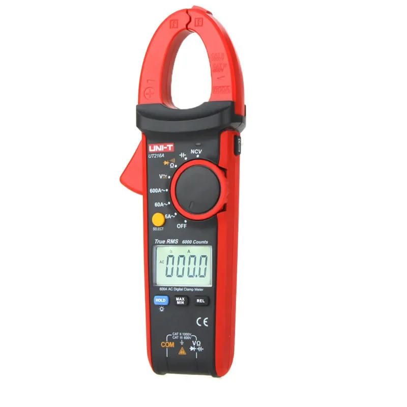 

UNI-T UT216A UT216B 600A Digital Clamp Meters AC Current NCV Tester V.F.C Diode LCD Display Work Light AUTO Range Multimeters.