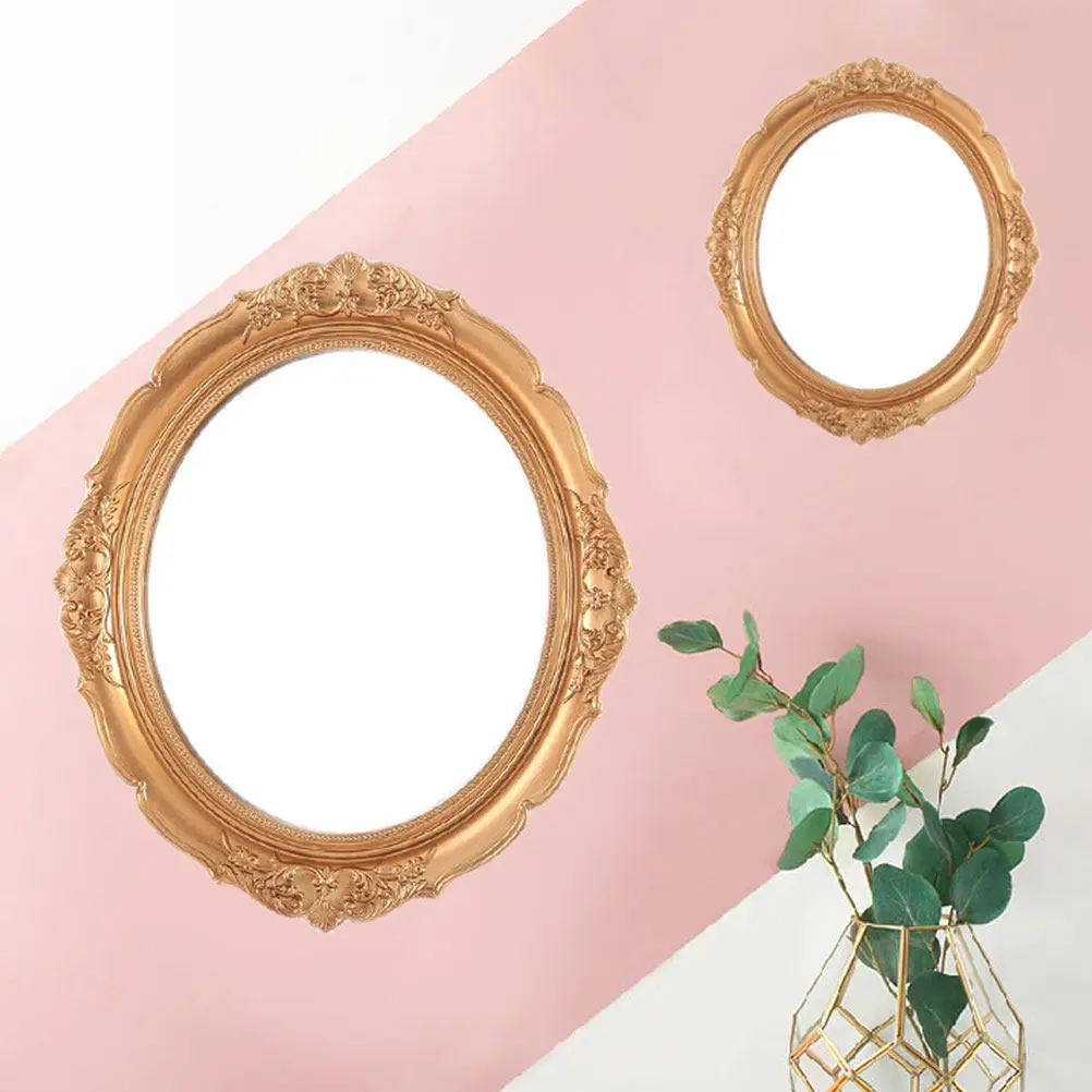 1pcs-vintage-makeup-mirror-wall-hanging-retro-style-delicate-mirror-compact-size-decorative-tray-prop
