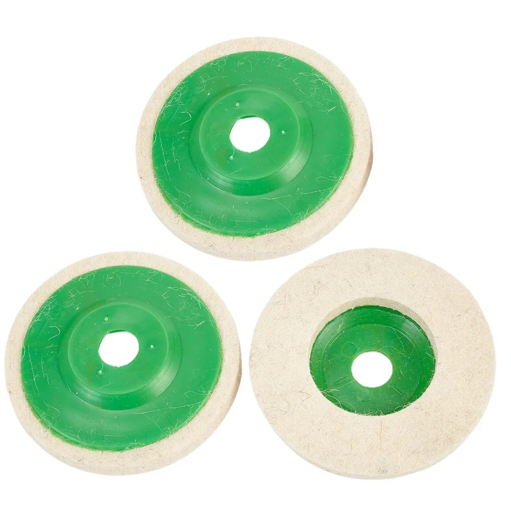 3 pezzi 4 pollici 100mm ruota per lucidatura in lana feltro tamponi per lucidatura smerigliatrice angolare disco abrasivo per metallo marmo vetro ceramica