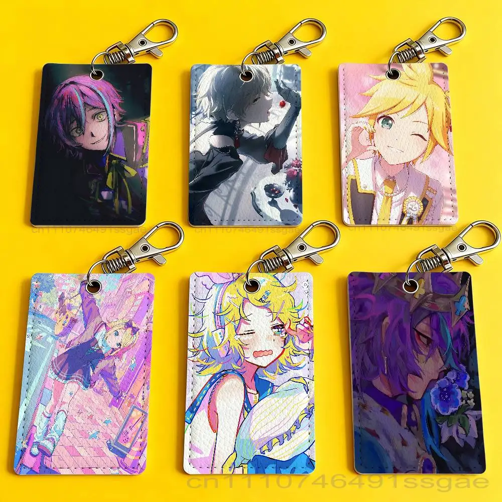 

P-Project sekai P-PJSK Enamel Badge Holder Keychain For Bank Business Work Card Holder Student Card Protective Case Bus Card