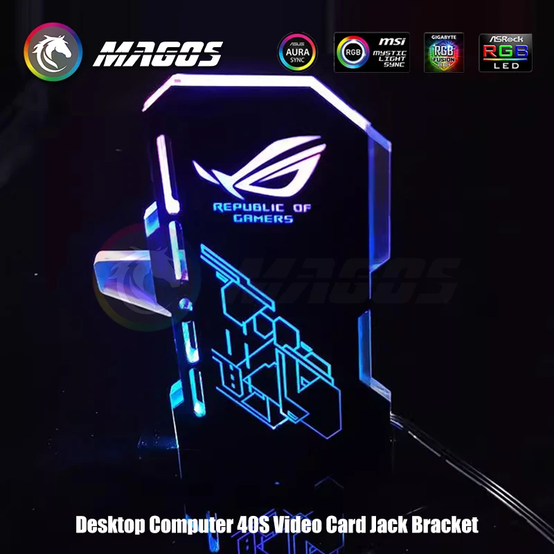 4090 GPU Holder Jack Support 40 Series VGA Bracket RGB Flow MSI AORUS ROG TUF Belief Anime Characters PC Assemble MOD