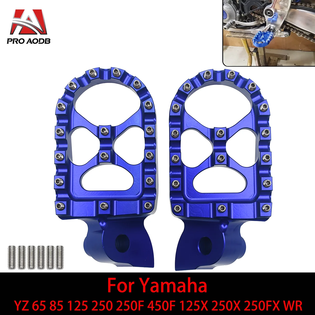 

Motorcycle FootRest Footpegs Foot Pegs Pedal For YAMAHA YZ 65 85 125 250 250F 450F 125X 250X 250FX 450FX WR 250F 450F 1997-2023