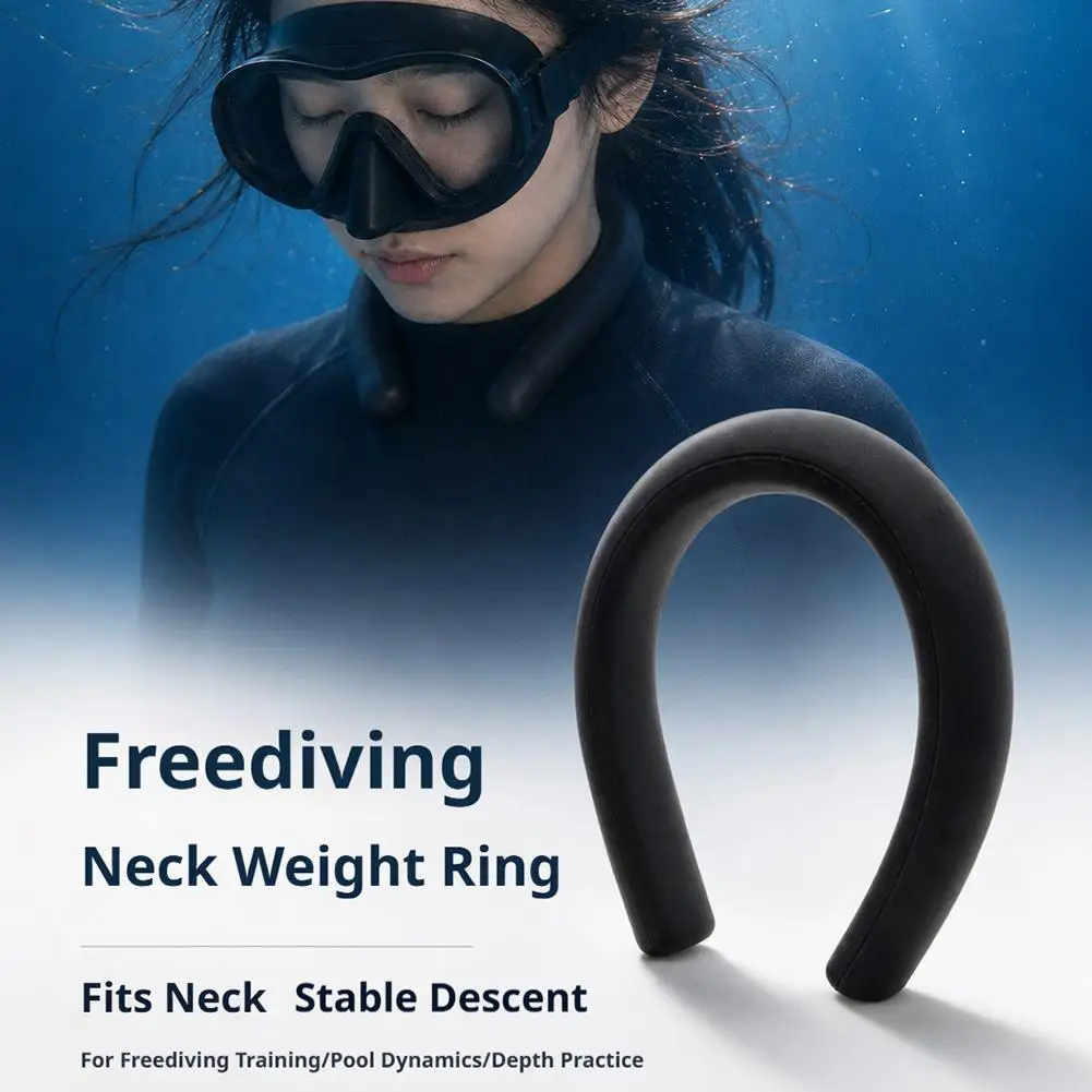 Soft Silicone Freediving Neck Weight Collar Comfortable Buoyancy Control Freediver Accessory for Underwater Diving Snorkeling