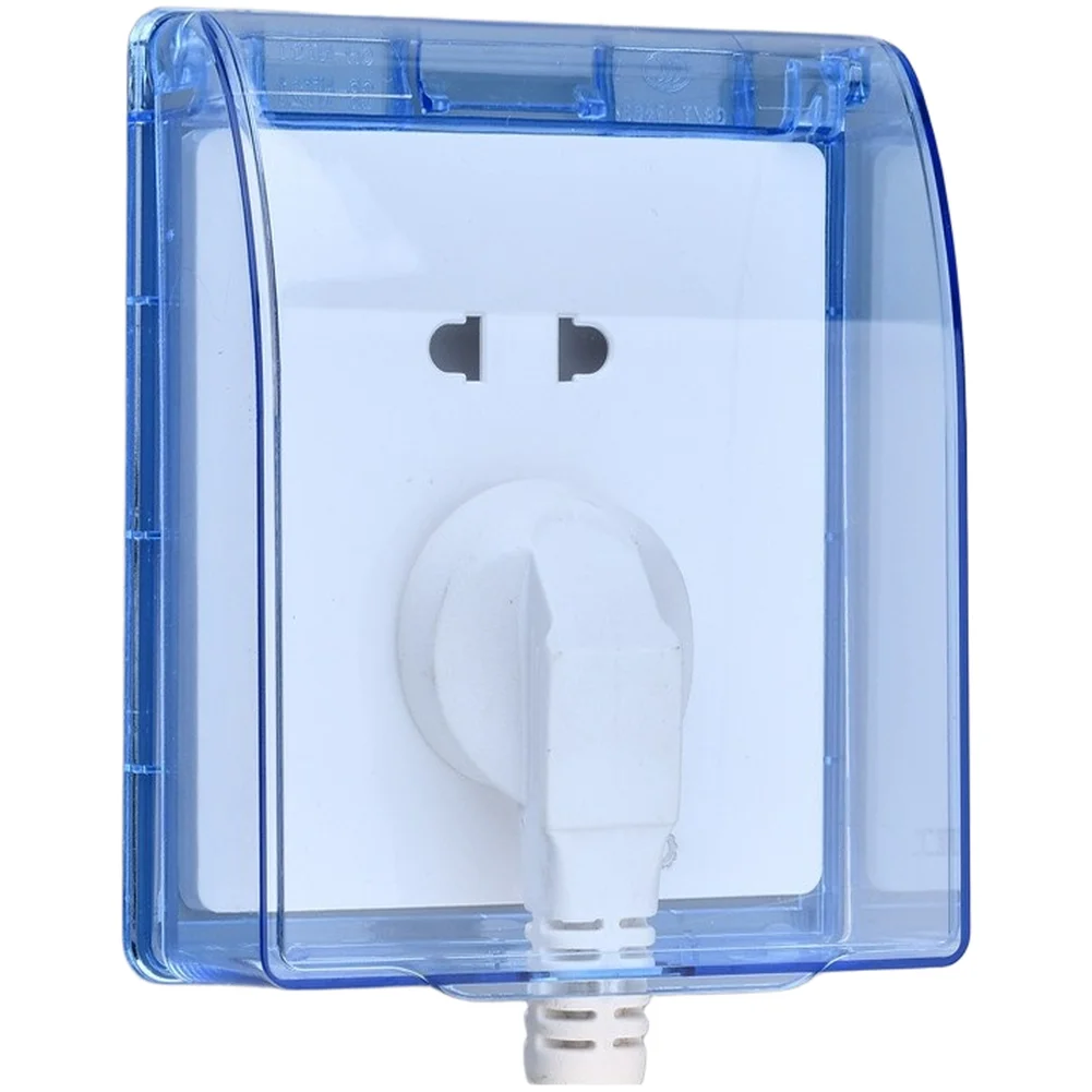Waterproof Socket Cover for Bathroom Kitchen Switch Splash Proof Electrical Outlet Protector with Transparent PC Material