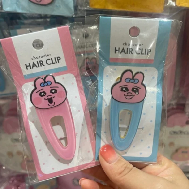 Kawaii Opanchu Usagi Anime Hair Clip Cartoon Cute Pink Panchu Rabbit Acrylic Side Clip for Women Casual Hairstyle and Makeup Use