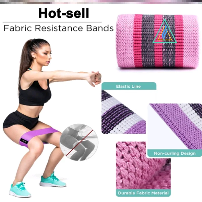 Fabric Resistance Hip Booty Bands Glute Thigh Elastic Workout Bands Squat Circle Stretch Fitness Strips Loops Yoga Gym Equipment