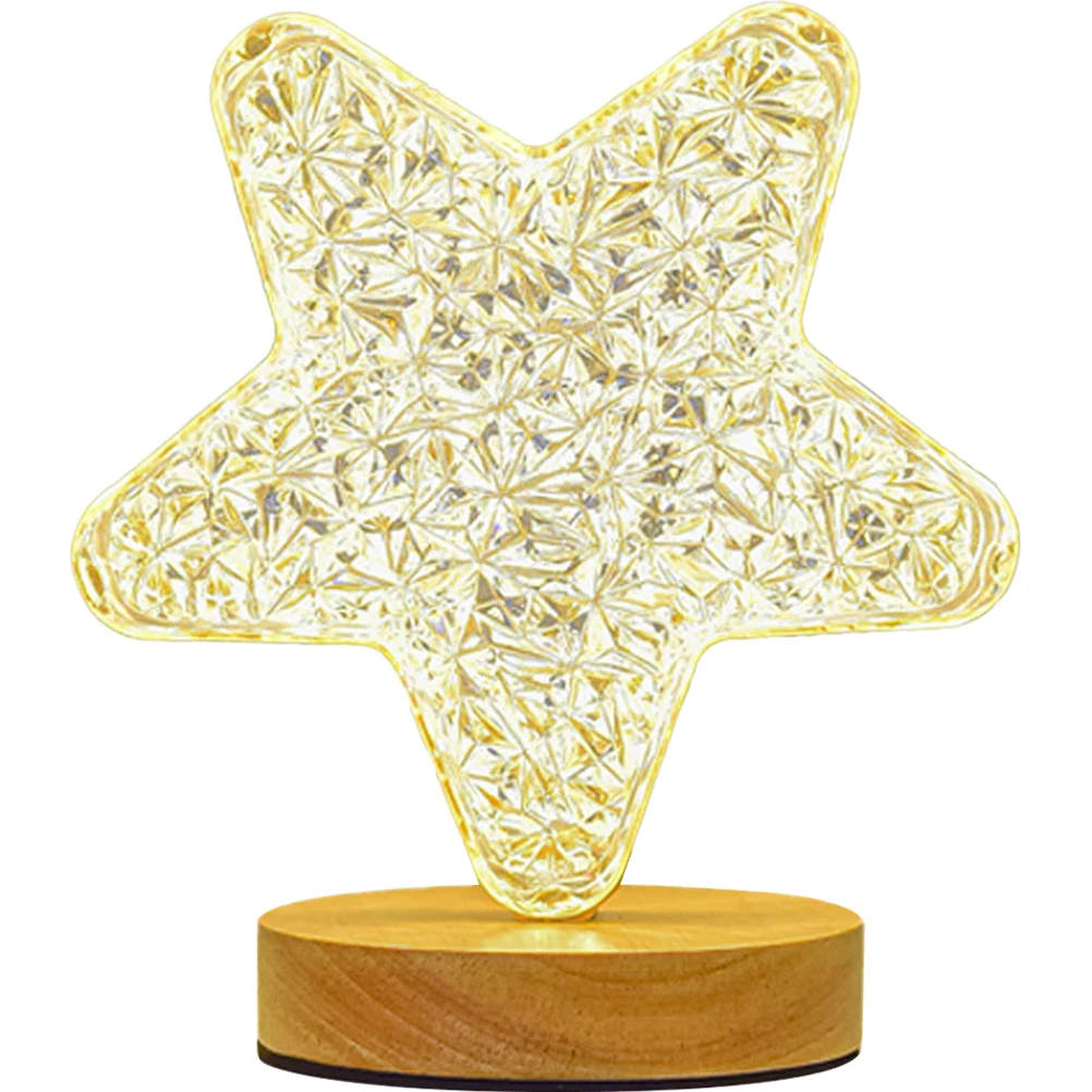 

Star Shaped Night Lamp USB Powered Warm Light Adjustable Brightness Bedroom Decor Romantic Table Lamp for Girls bedside