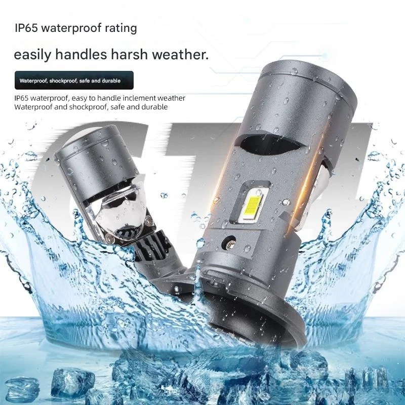 GT4 Bi-LED Projector Headlights H4 LED High Low Beam Fish Eye Lens Laser Super Bright White Light Car Motorcycle Retrofit Bulbs view 4