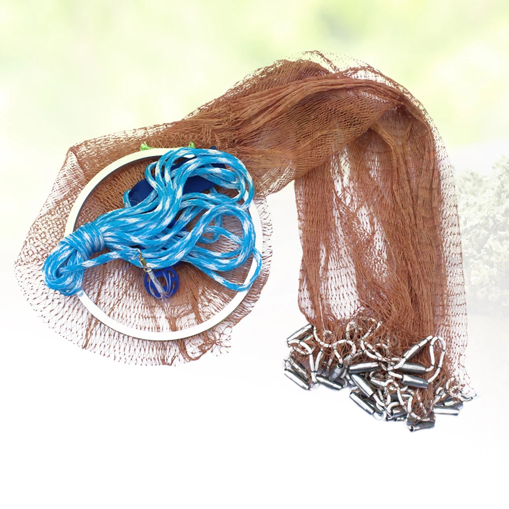 

2 .4M Hand-dumping Fishing Net Bait Cast American Style Portable Foldable