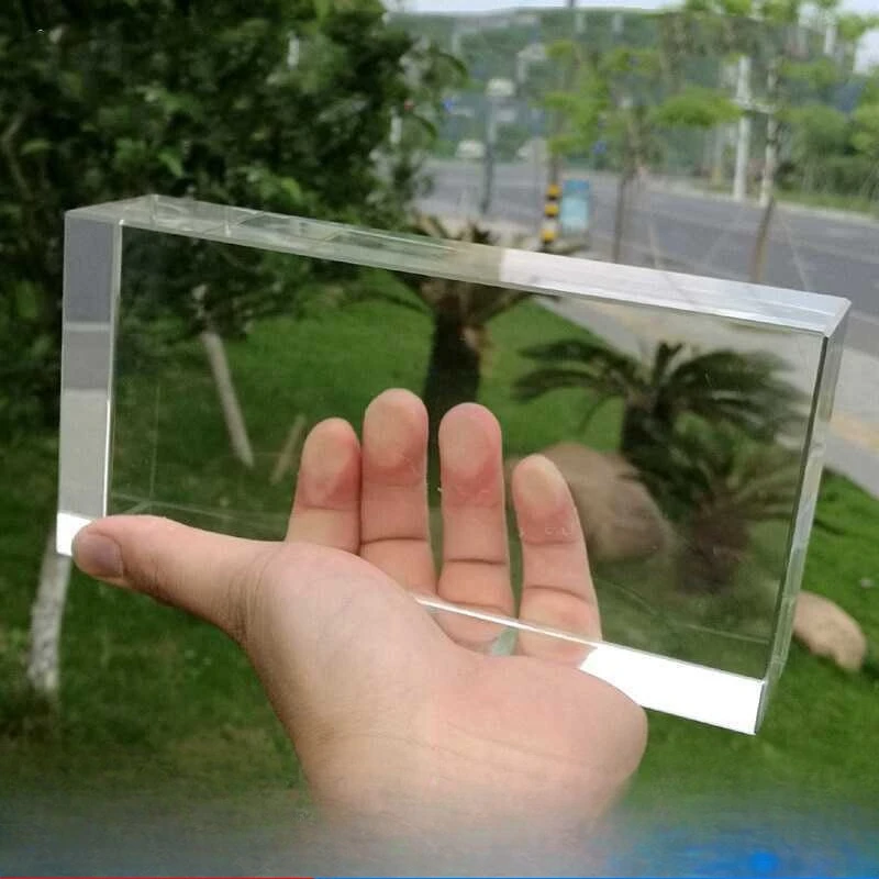 Crystal Brick Fine Grinding  Silver Plated Solid Glass Bubble  Home Decoration Products