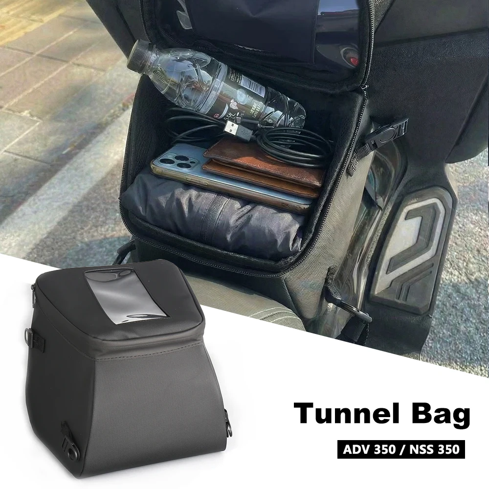 

NSS 350 Tunnel Motorcycle New Scooter Black Tank Bag Storage Pouch Tunnel Bag For Honda ADV 350 NSS 350 ADV350 2026 2025 2024