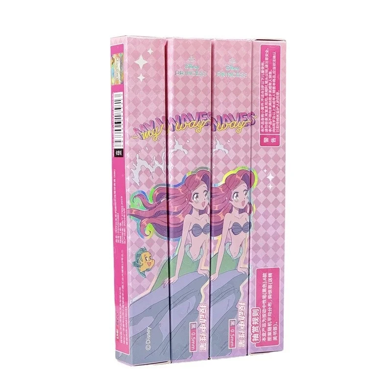 24PCS/LOT CARTOON DISNEY PRINCESS GEL PEN CUTE 0.5MM الحبر الأسود توقيع الضغط PENS الهدايا الترويجية مصادر المدرسة