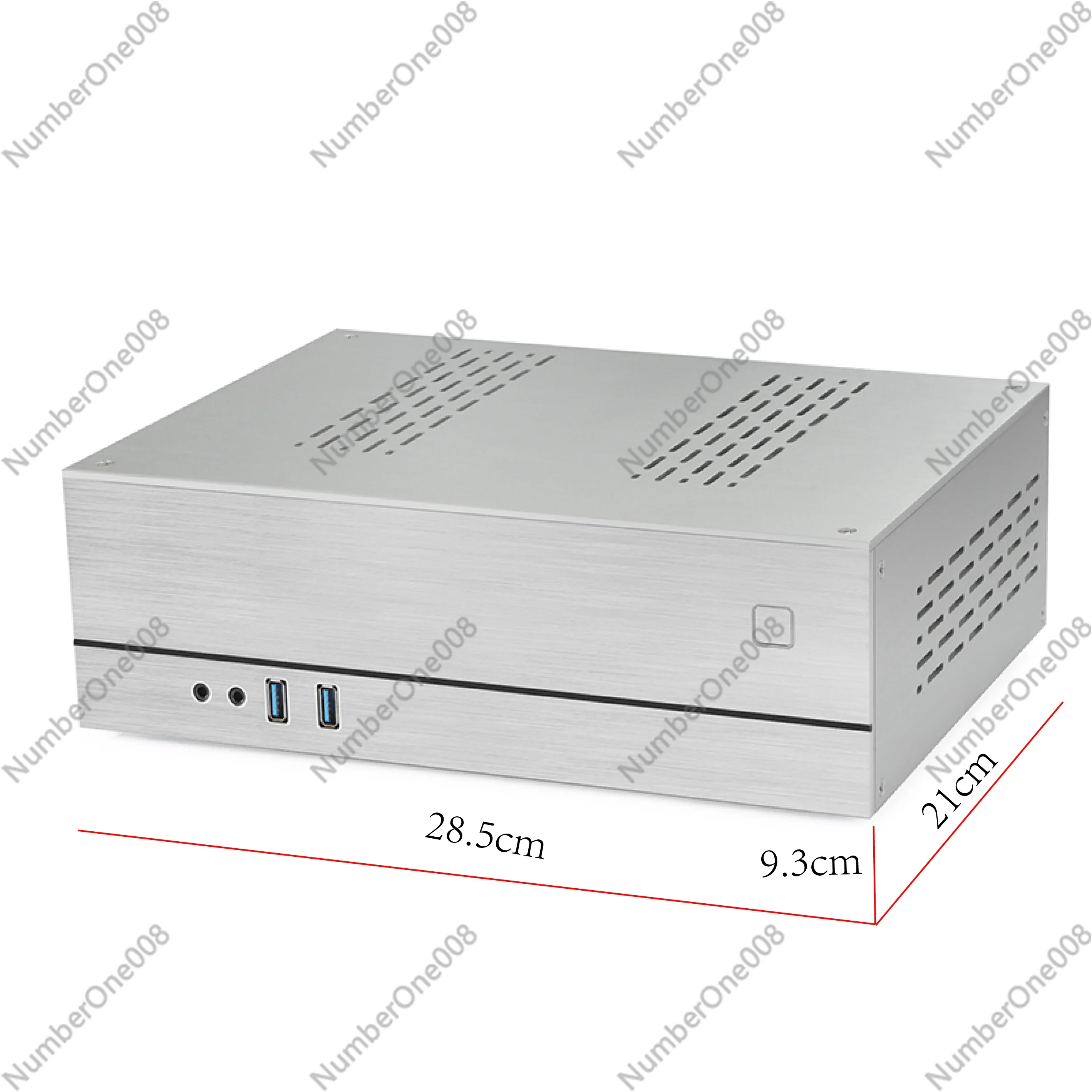 XQBOX A02 Aluminum Shell Iron Architecture Chassis HTPC Horizontal ITX Mini Chassis, Half-height Graphics Card