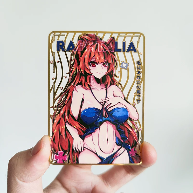 Dea storia Nami Tokisaki Kurumi albedo Sexy beauty ACG fai da te carte di metallo fatte in casa collezione di giocattoli ragazzo compleanno regali