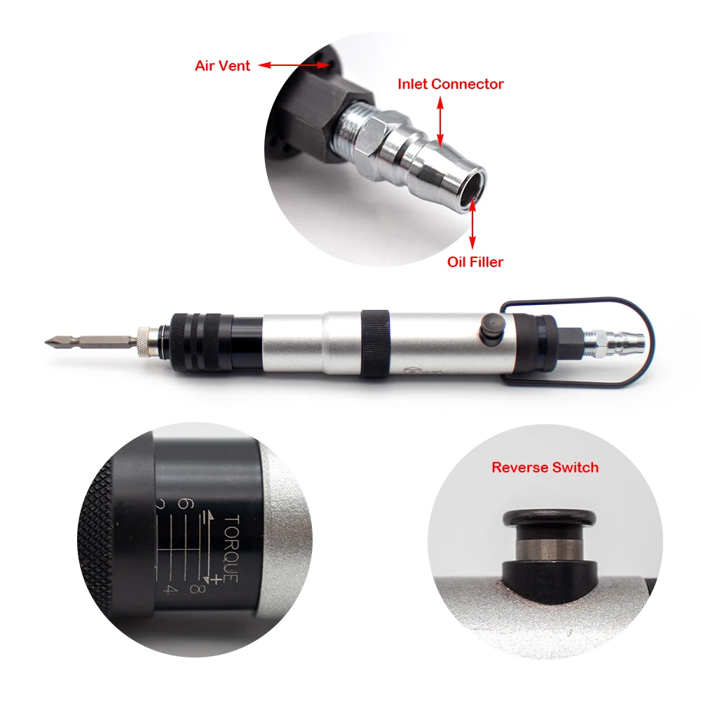 Automatic Clutch Type Pneumatic Screwdriver Preset Torque Type Air Screw Driver 1200RPM